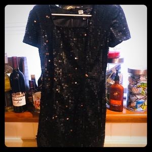 Little black sequin cocktail dress